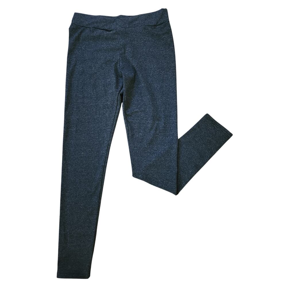 Women’s Charcoal Gray Pull On Leggings Size L Elastic Waist Stretch Pants